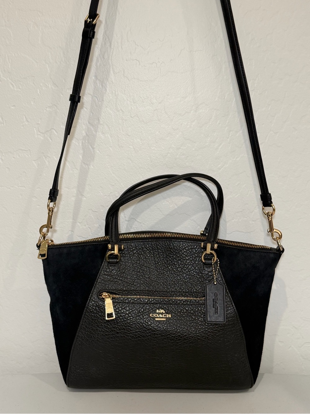 Coach Prairie Satchel in Leather and Suede